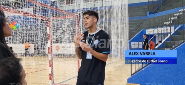 Axel Varela, futbolista rawsino de Unión de Villa Krause e integrante de la Selección Argentina de Fútbol para Sordos