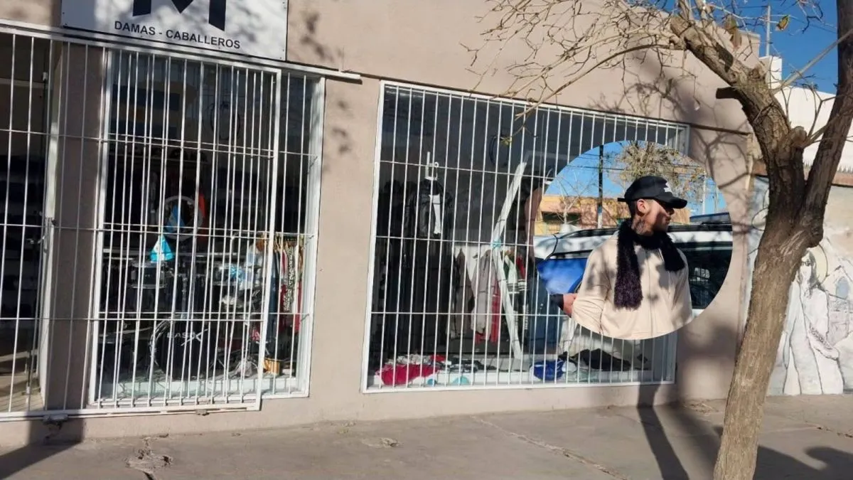 Comercio MA Black de Rawson donde se registró un robo de indumentaria