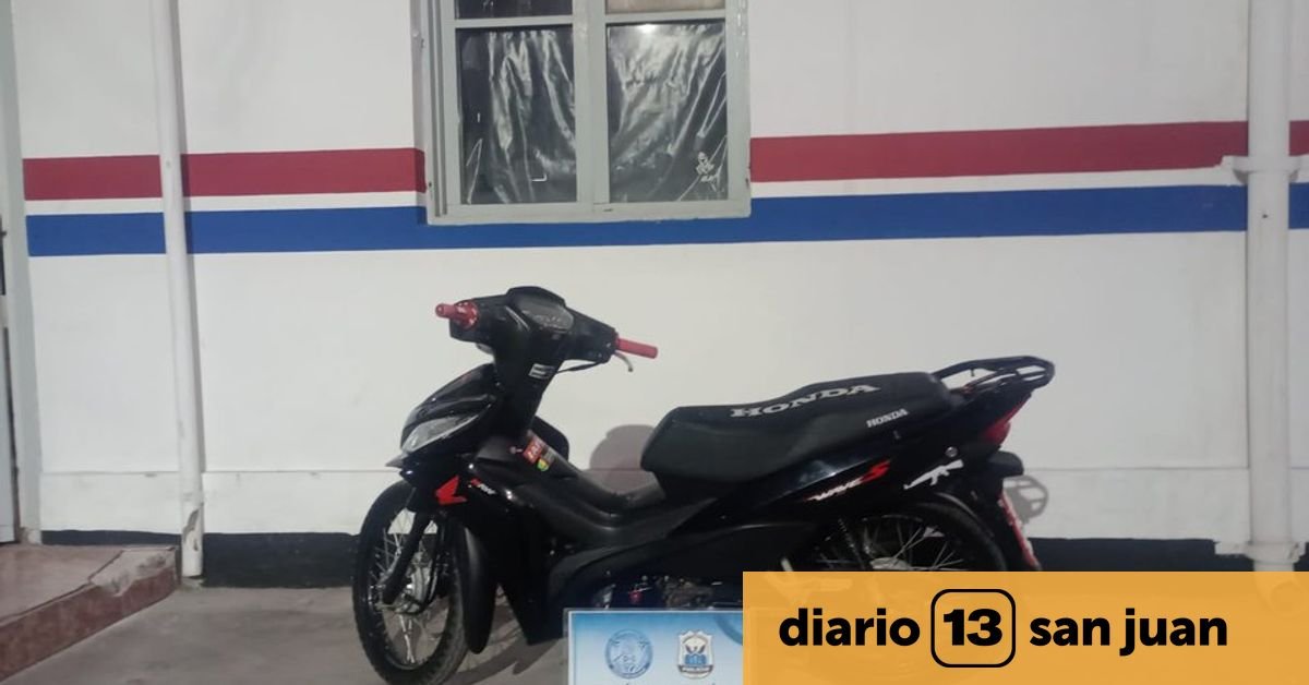Imagen ilustrativa de una moto recuperada en un operativo policial en Rawson