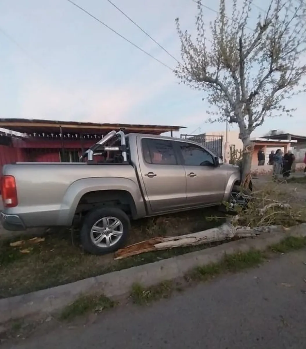 Imagen del lugar del siniestro vial en Villa San Damián, Rawson