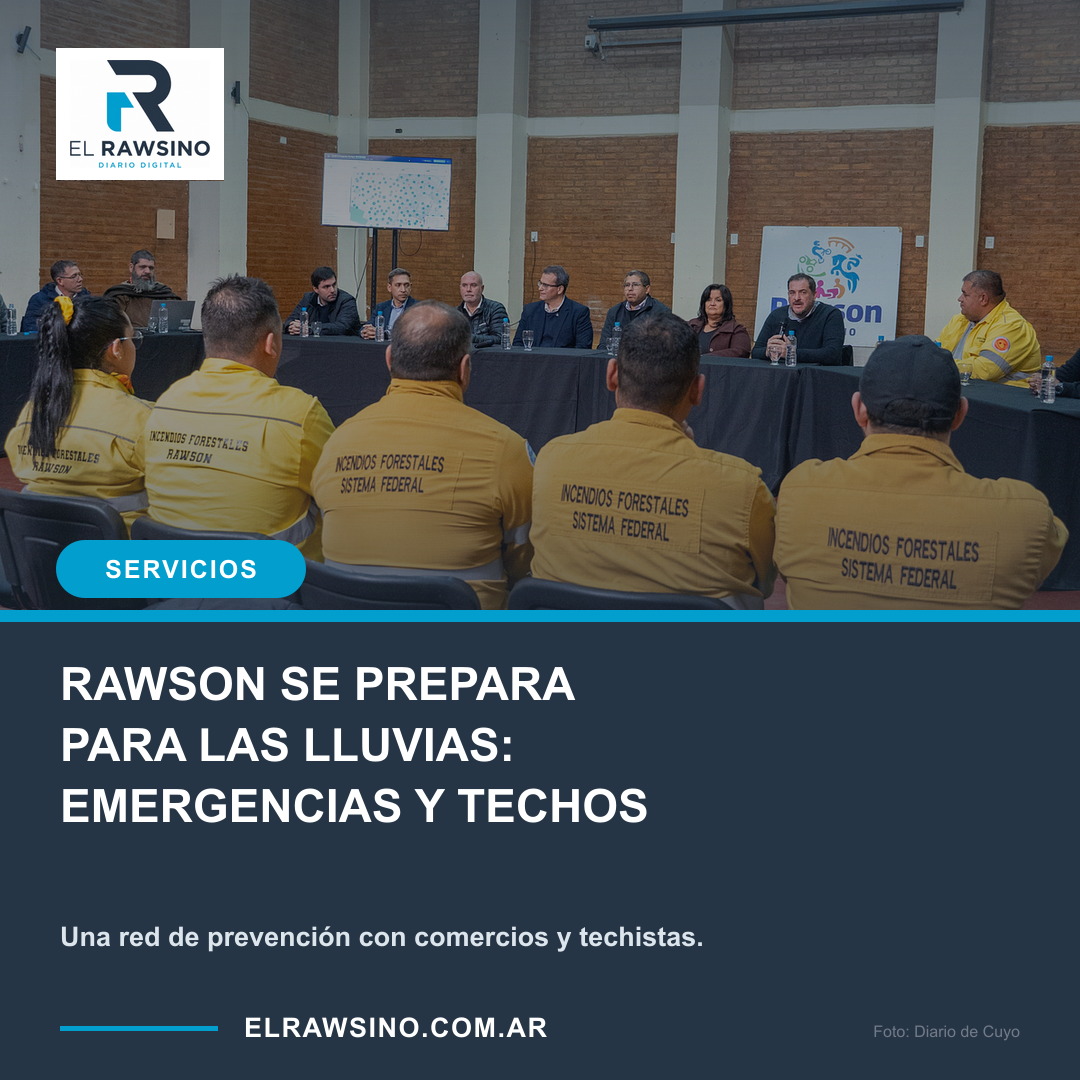 RAWSON SE PREPARA PARA LAS LLUVIAS: EMERGENCIAS Y TECHOS. Una red de prevención con comercios y techistas.