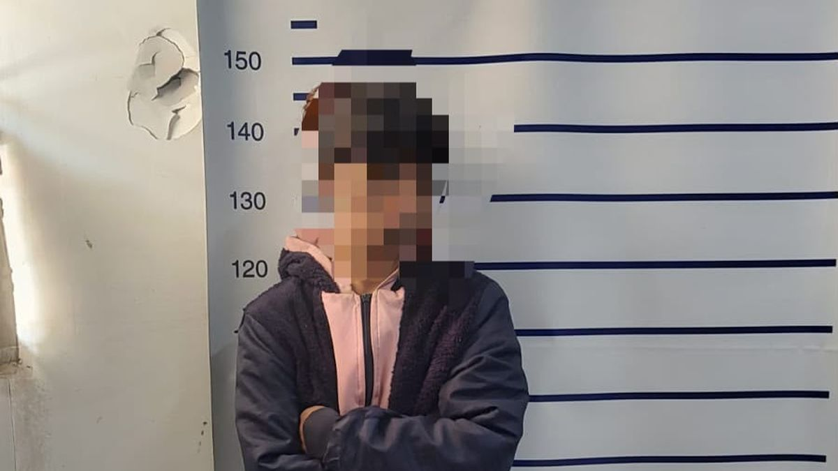 Imagen de la joven aprehendida con el rostro pixelado, difundida por Diario de Cuyo