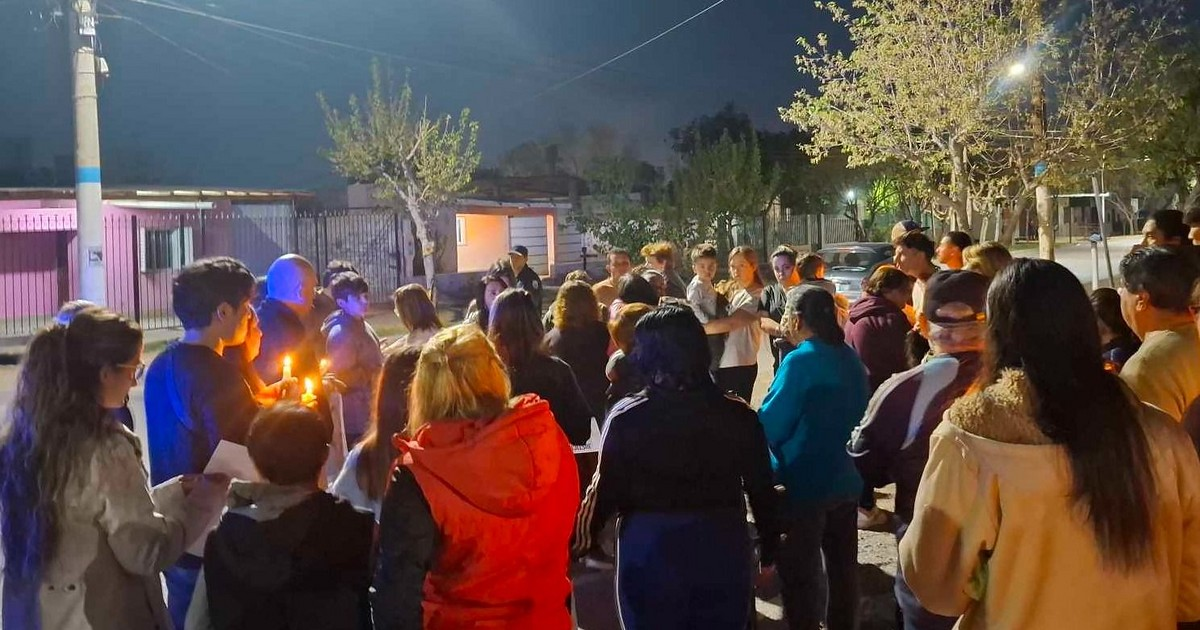 Marcha silenciosa realizada en Villa San Damián para pedir justicia por Estela Carrizo