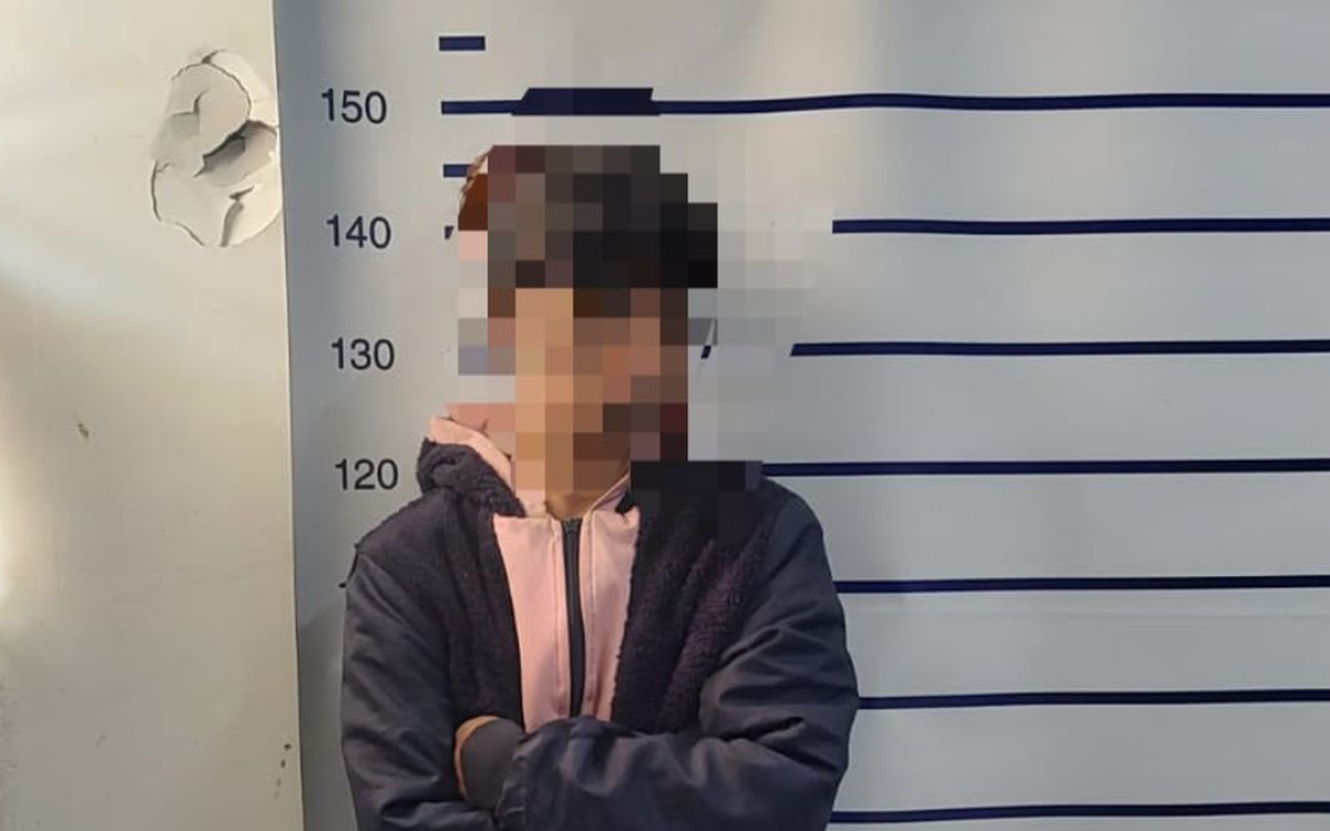 Imagen de la joven aprehendida con el rostro pixelado, difundida por Diario de Cuyo