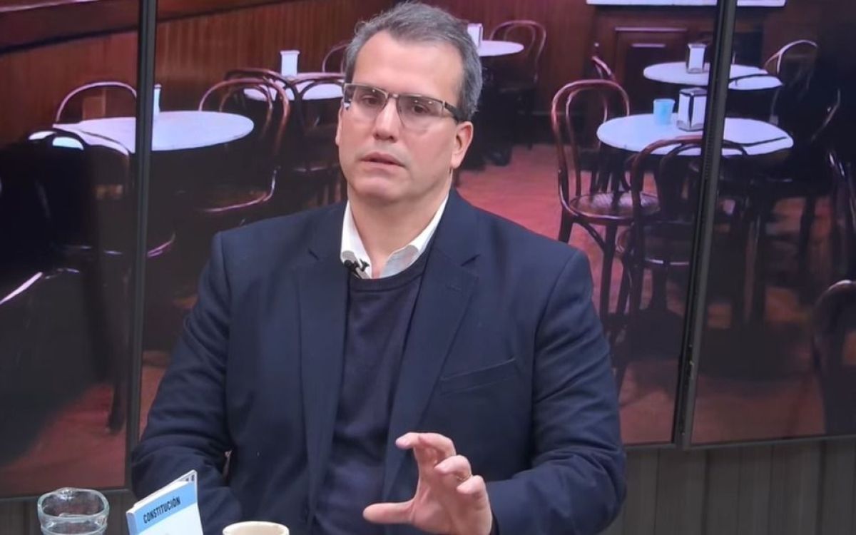 Carlos Munisaga durante una entrevista difundida por Diario Huarpe.