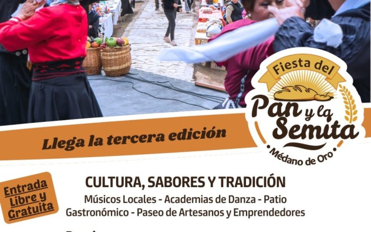 Afiche oficial de la 3° Fiesta Provincial del Pan y la Semita de Rawson