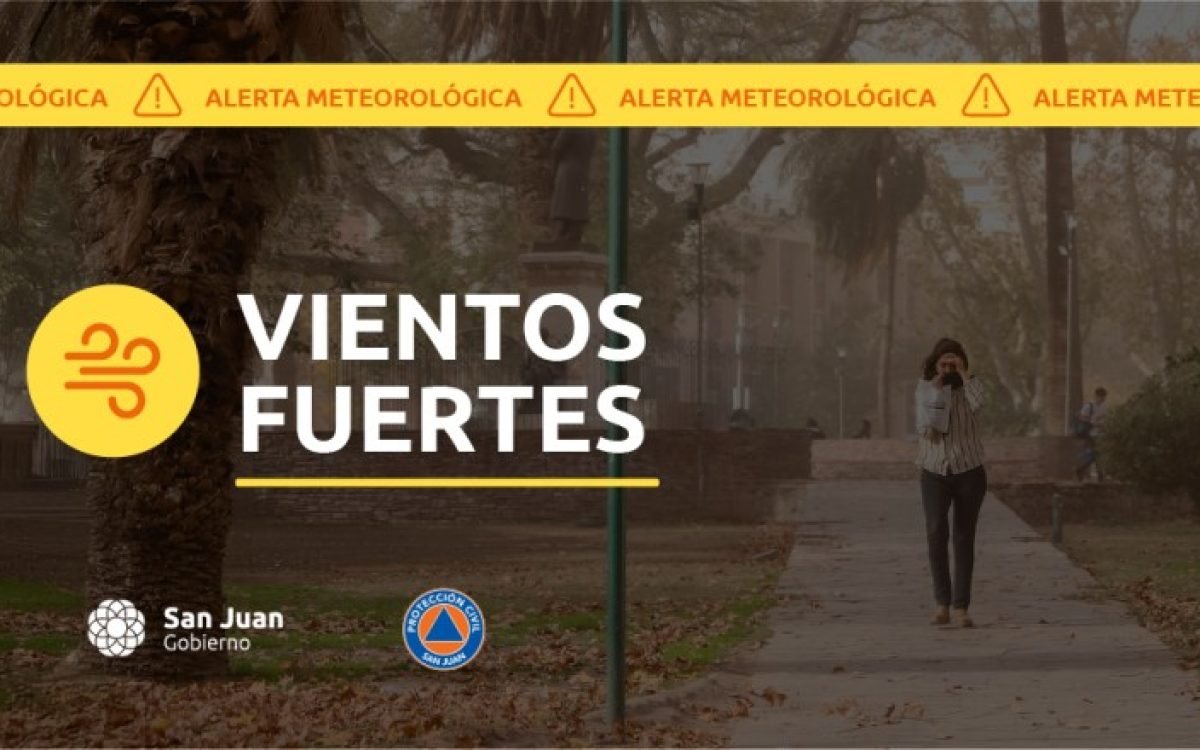 Alerta meteorológica por fuertes vientos para Rawson y otros departamentos de San Juan