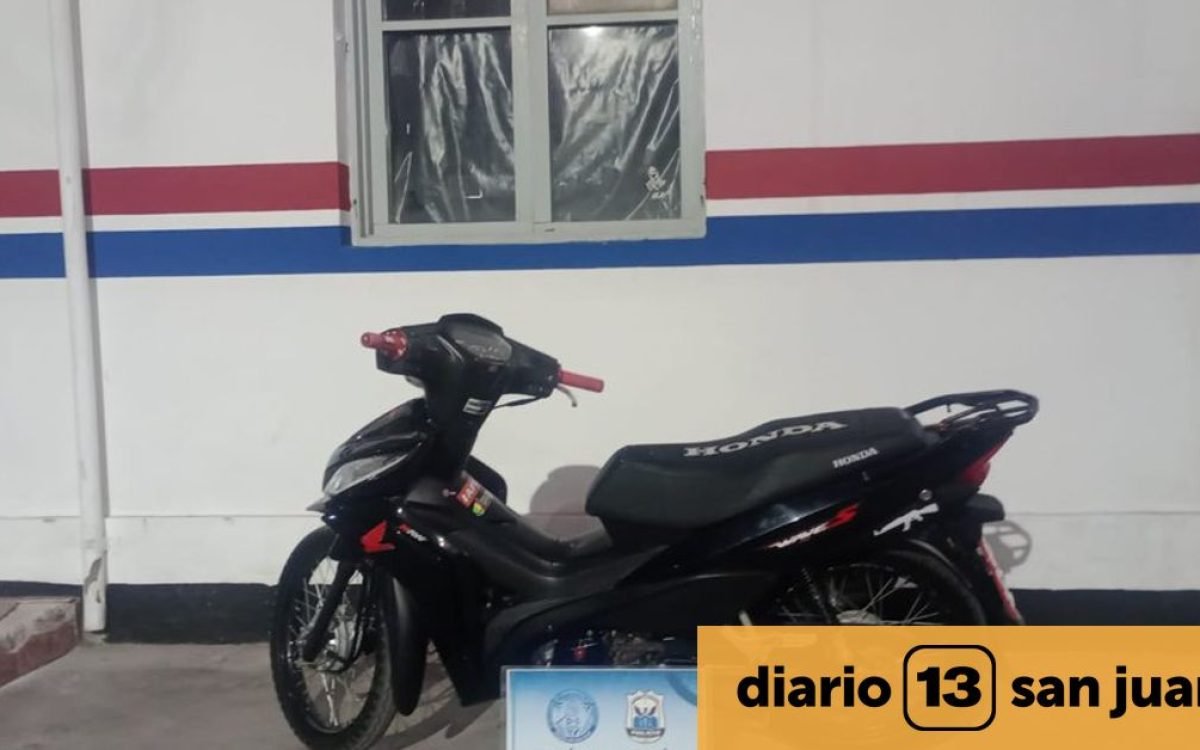Imagen ilustrativa de una moto recuperada en un operativo policial en Rawson