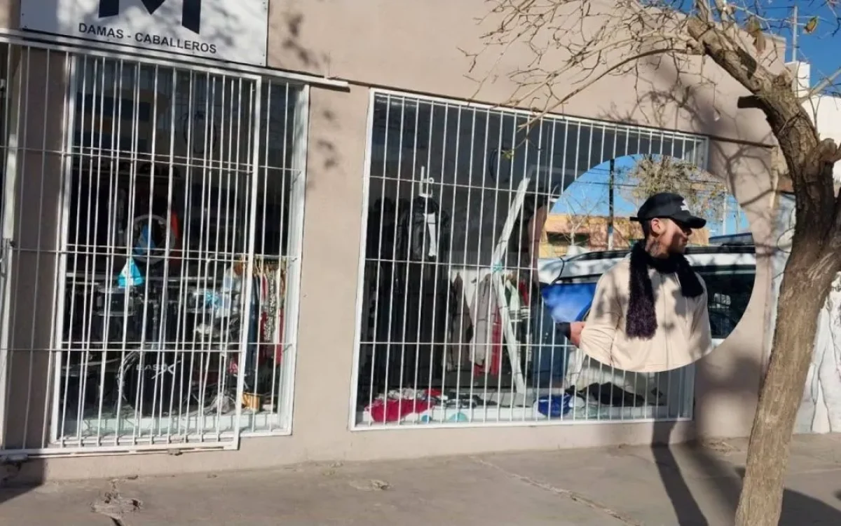 Comercio MA Black de Rawson donde se registró un robo de indumentaria