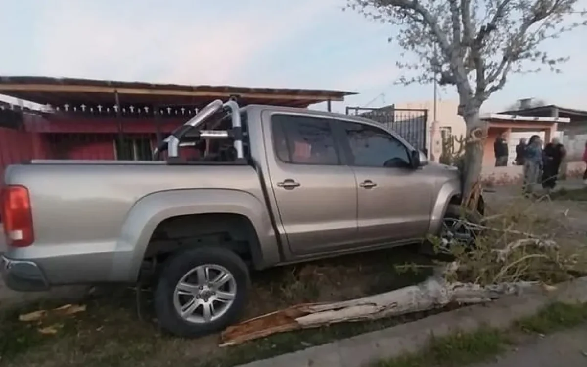 Imagen del lugar del siniestro vial en Villa San Damián, Rawson